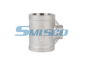 ASTM CF8M 316 TEE الفولاذ المقاوم للصدأ BSP DN100 150LB المياه الصناعية في المخزون